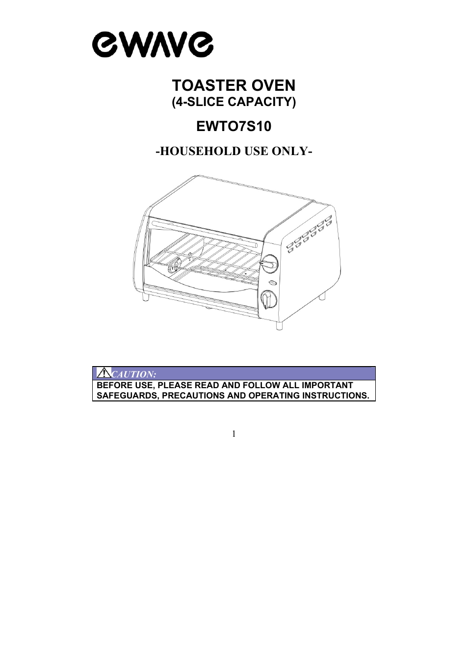 Magic Chef EWTO7S10 User Manual | 9 pages