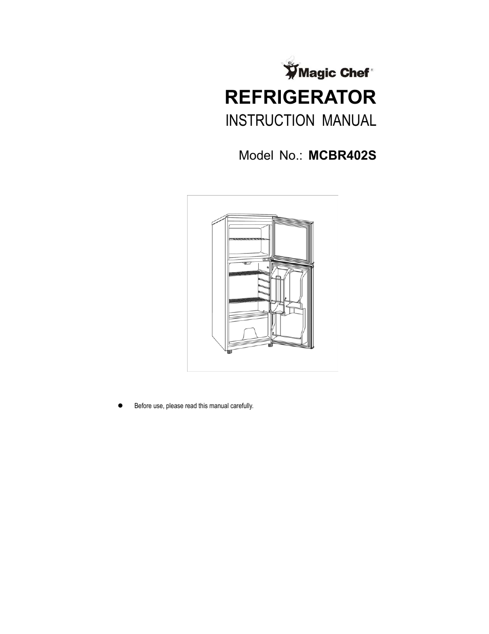 Magic Chef MCBR402S User Manual | 10 pages