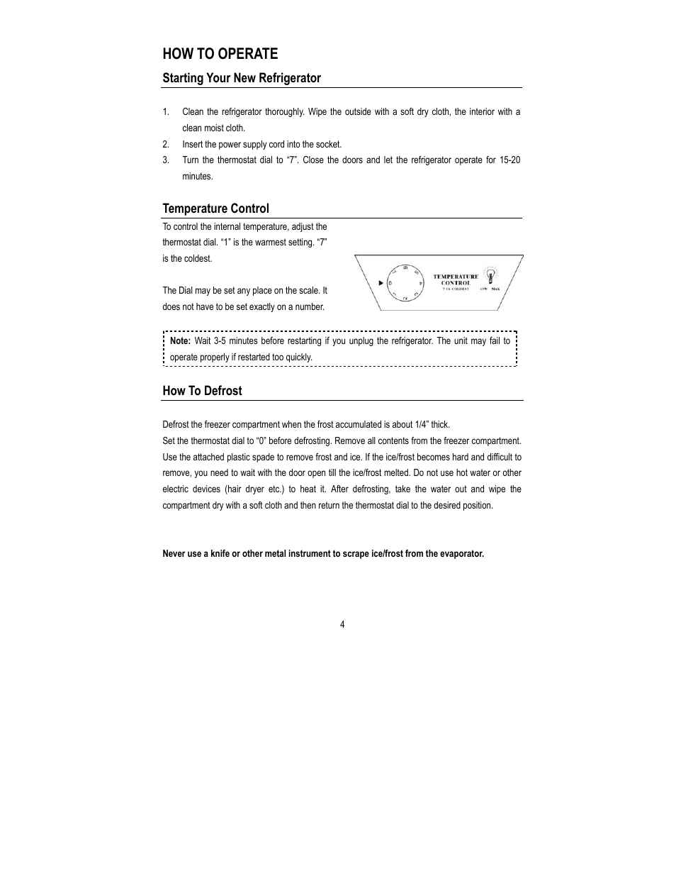 How to operate | Magic Chef MCBR402S User Manual | Page 5 / 10