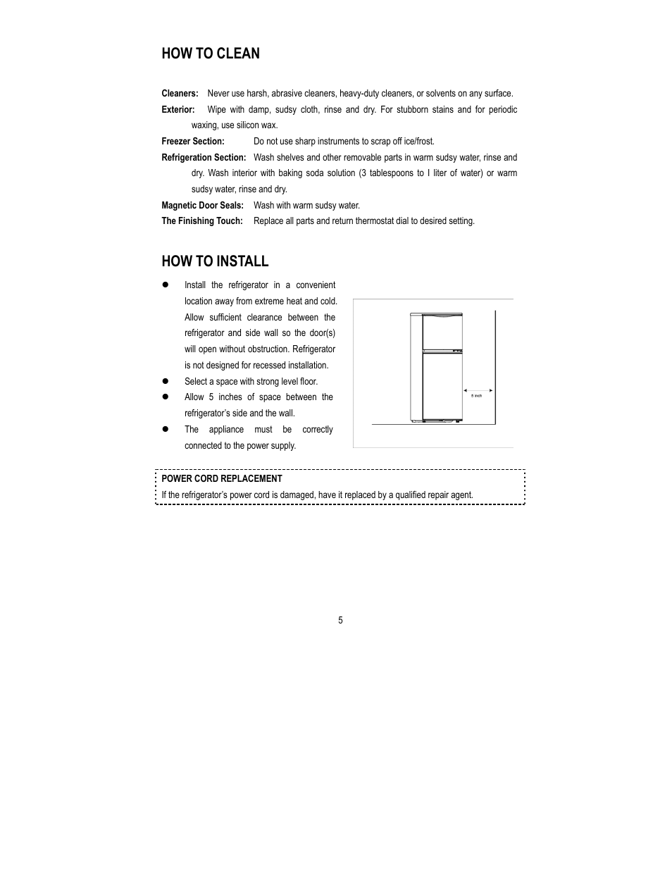 How to clean, How to install | Magic Chef MCBR402S User Manual | Page 6 / 10