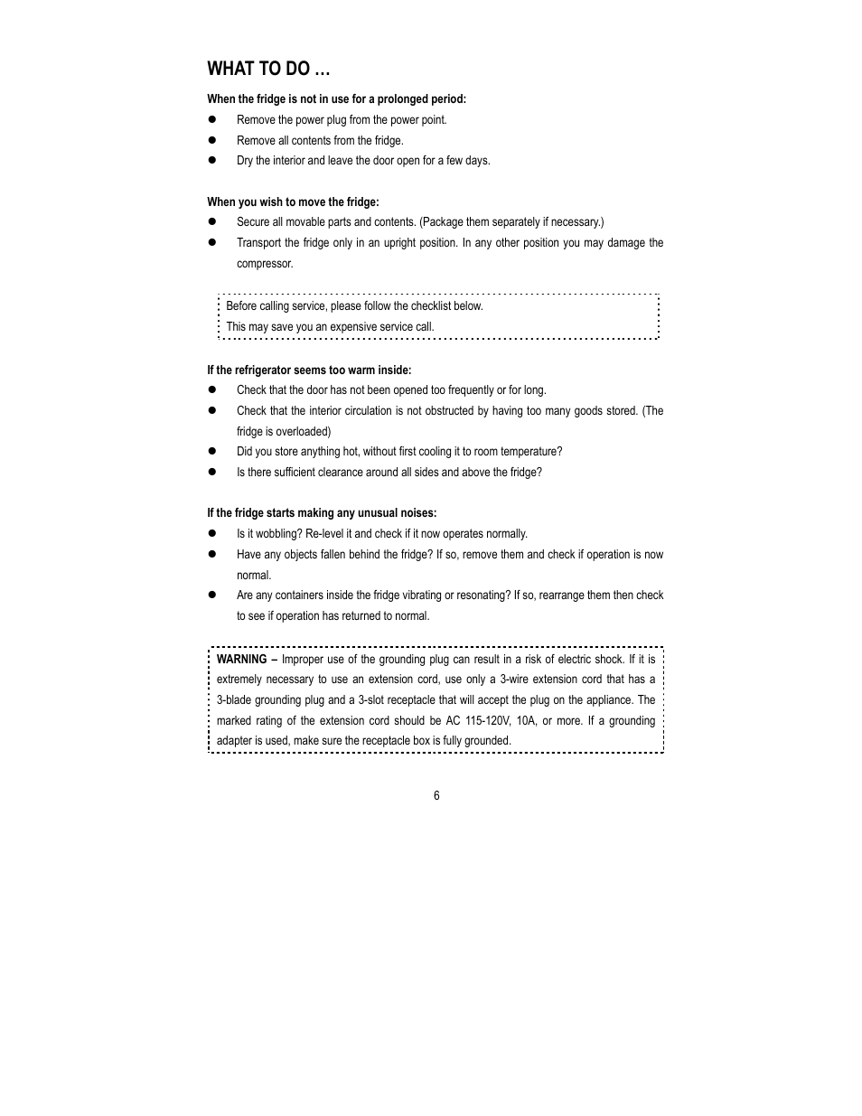 What to do | Magic Chef MCBR402S User Manual | Page 7 / 10