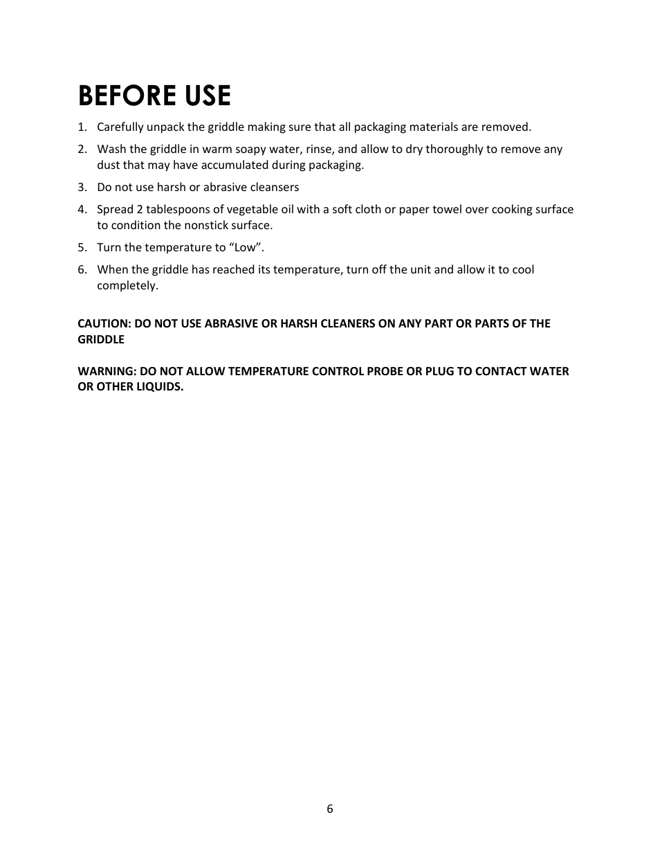 Before use | Magic Chef MCSG19B User Manual | Page 6 / 10