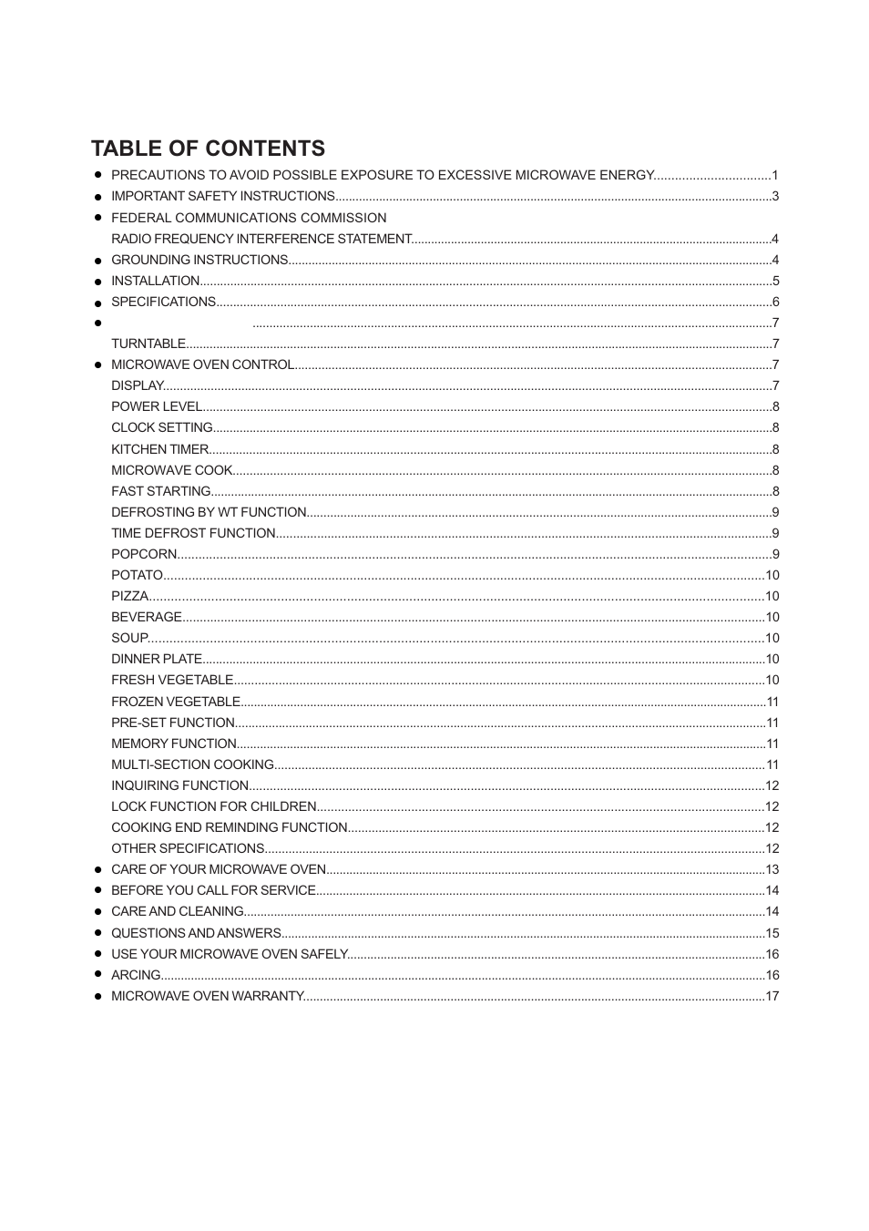 Magic Chef MCM990ST User Manual | Page 3 / 18