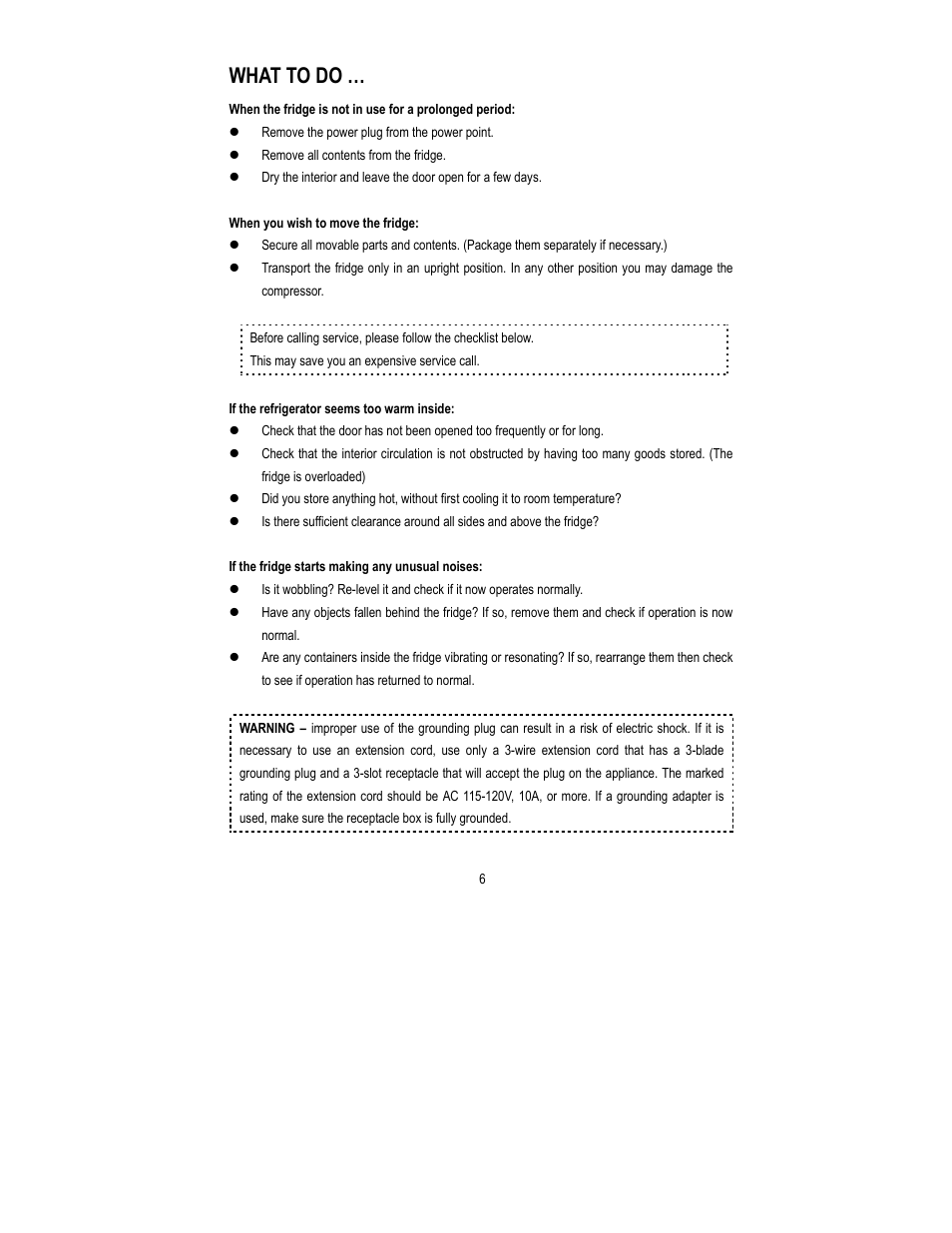 What to do | Magic Chef MCBR980W User Manual | Page 7 / 9