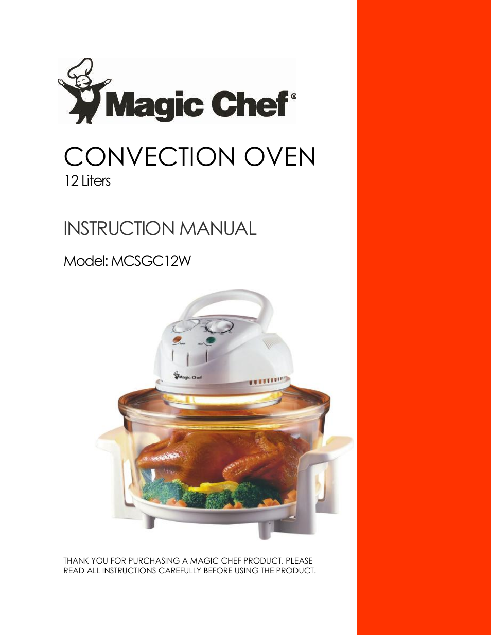 Magic Chef MCSGC12W User Manual | 14 pages