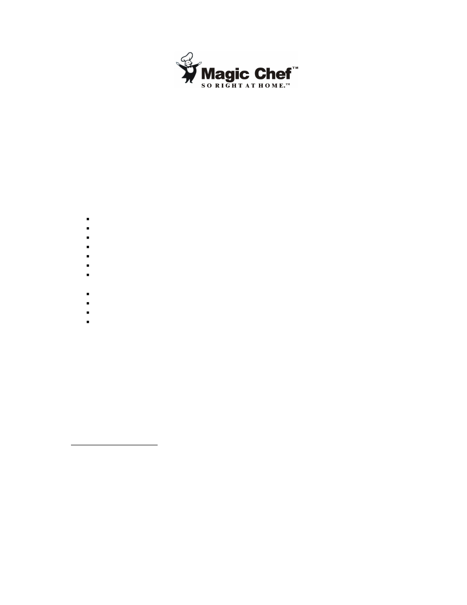 Wine cooler warranty | Magic Chef MCWC8DCT3 User Manual | Page 9 / 9