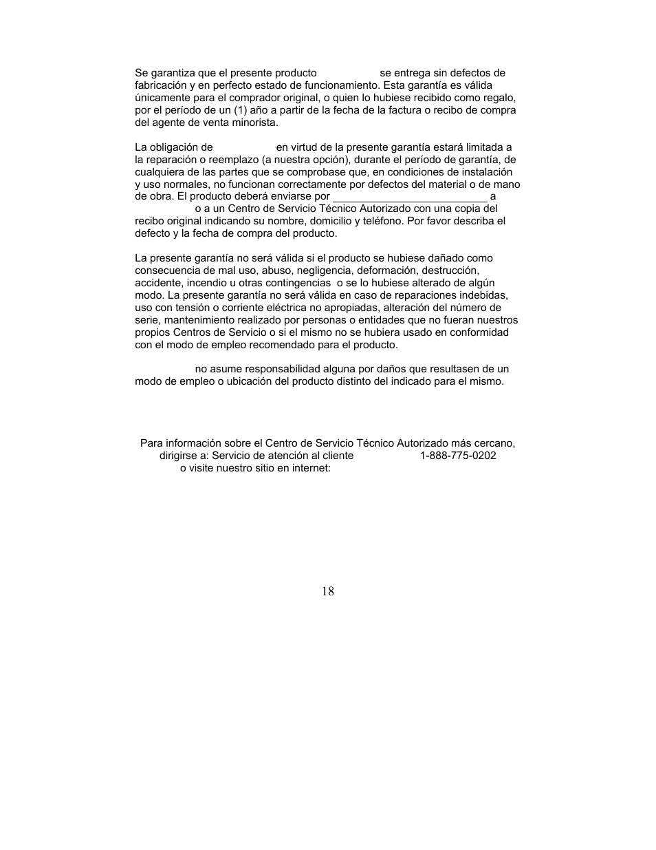 Garantía limitada de magic chef | Magic Chef MCHM1W User Manual | Page 18 / 18