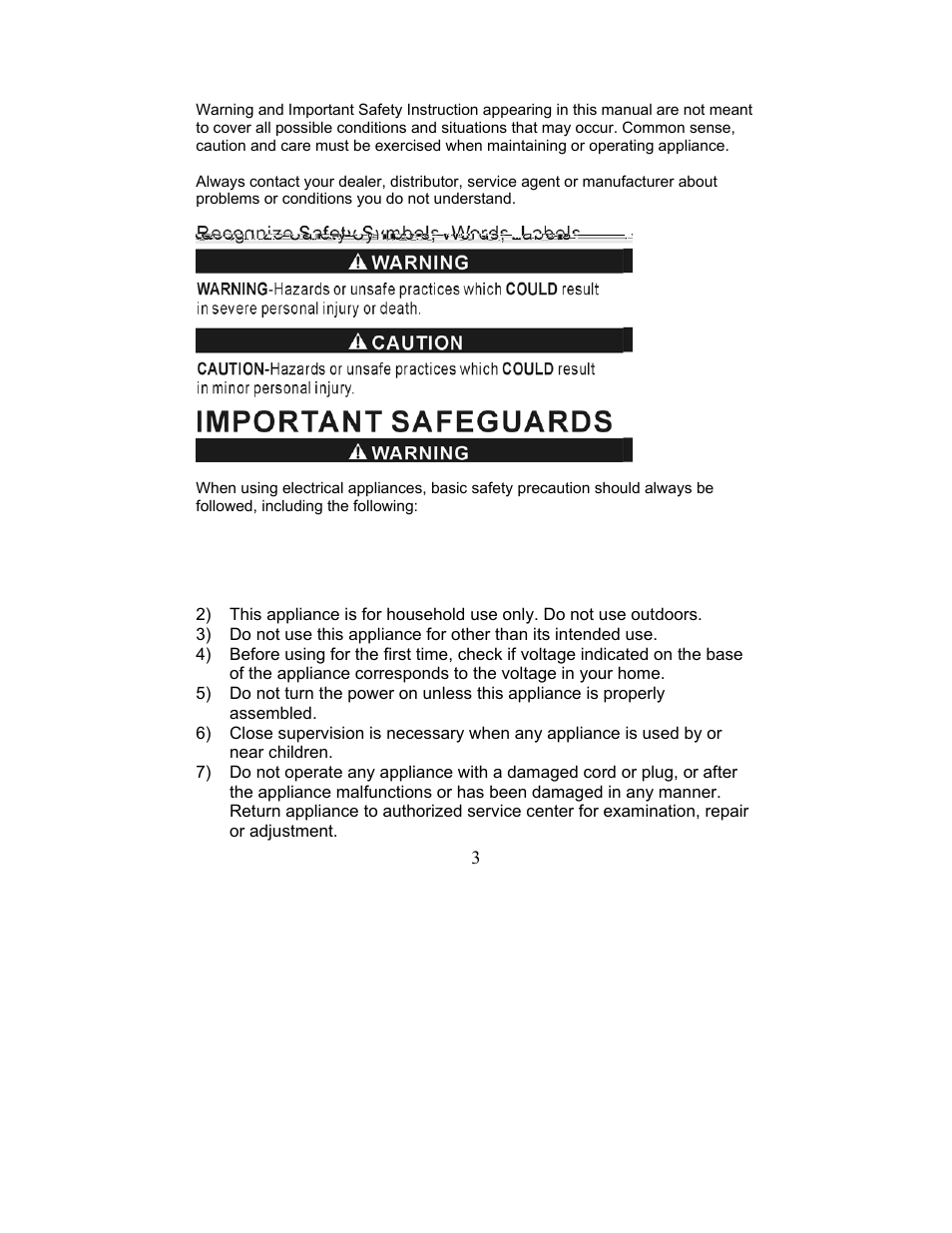 What you need to know about safety instructions, Important safeguards, 1) read all instructions | Magic Chef MCHM1W User Manual | Page 3 / 18