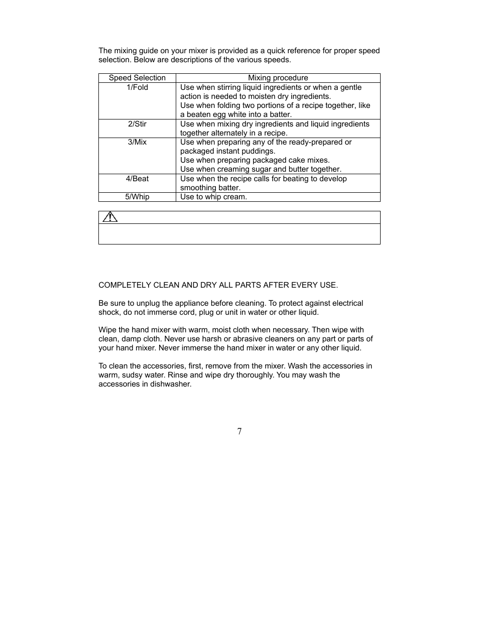 Speed guide, Save these instructions, Cleaning and maintenance | Magic Chef MCHM1W User Manual | Page 7 / 18