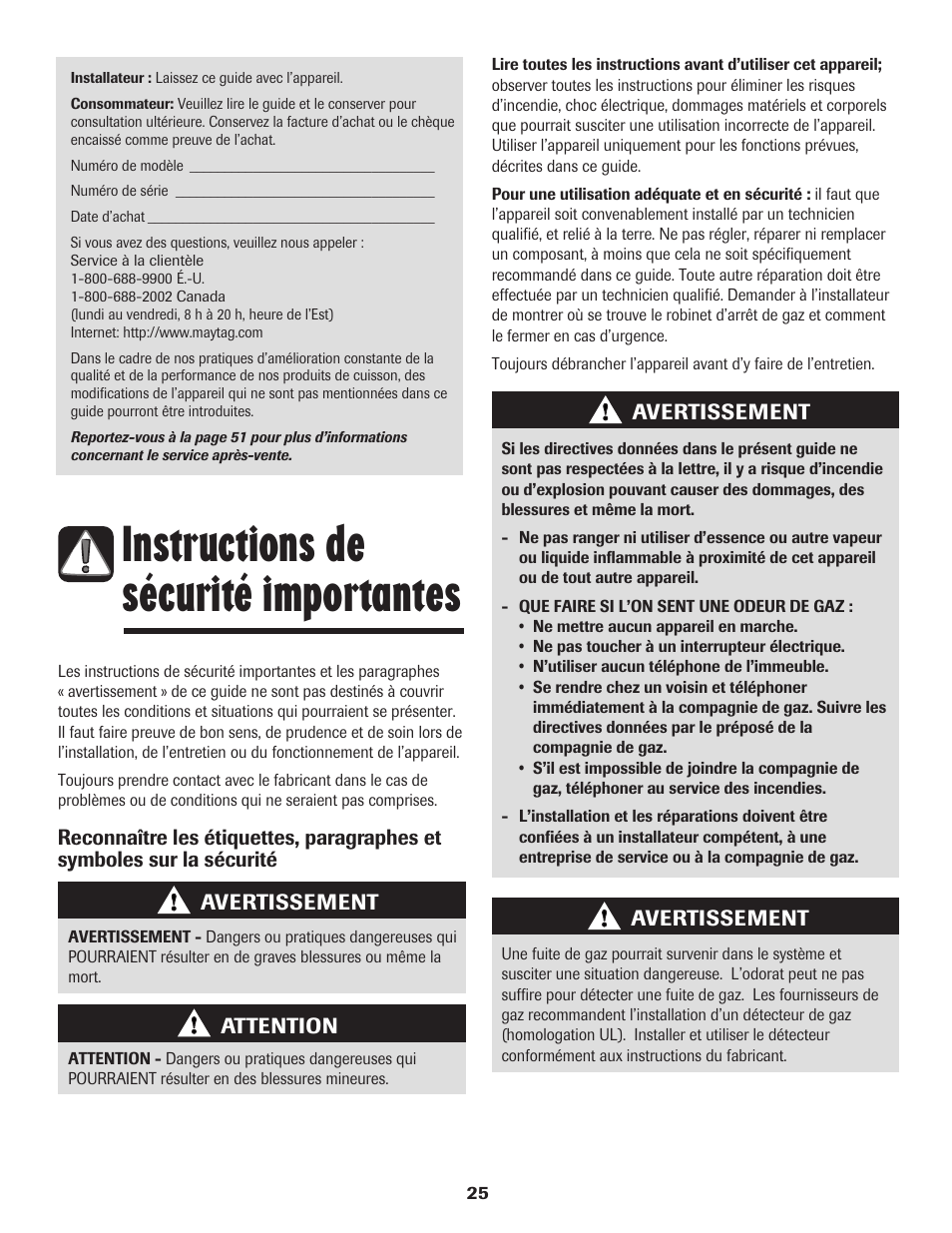 Instructions de sécurité importantes | Magic Chef 500 User Manual | Page 26 / 80