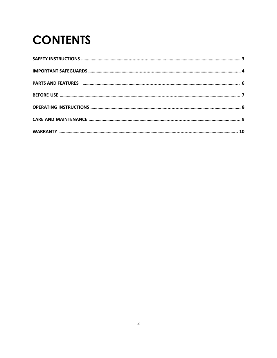 Magic Chef MCSTO6B User Manual | Page 2 / 10
