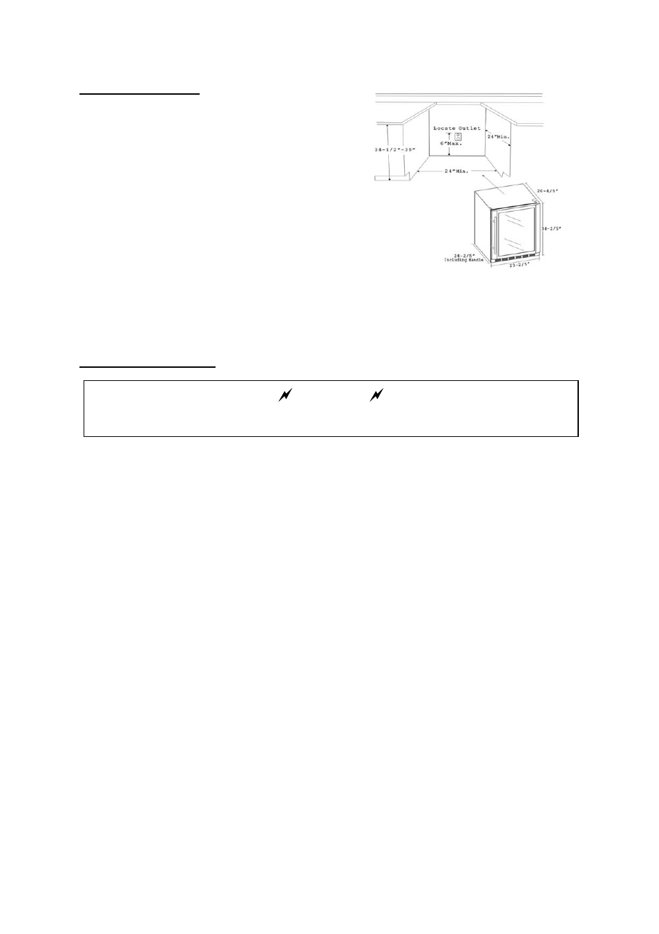 Built-in installation, Electrical connection, A warning a | Magic Chef MCWC44DZ User Manual | Page 5 / 11