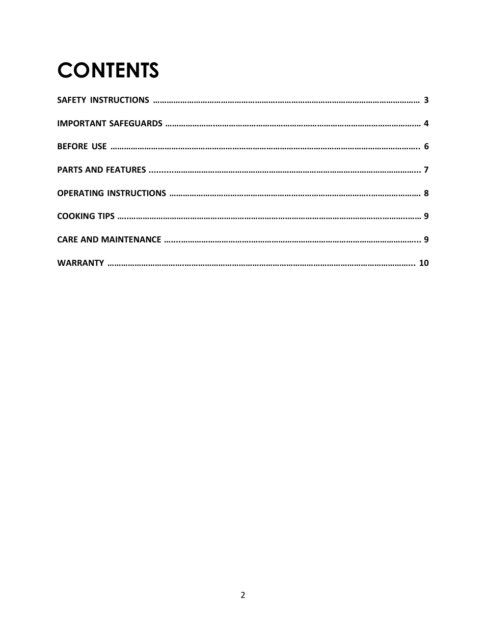 Magic Chef MCSG19B1 User Manual | Page 2 / 10