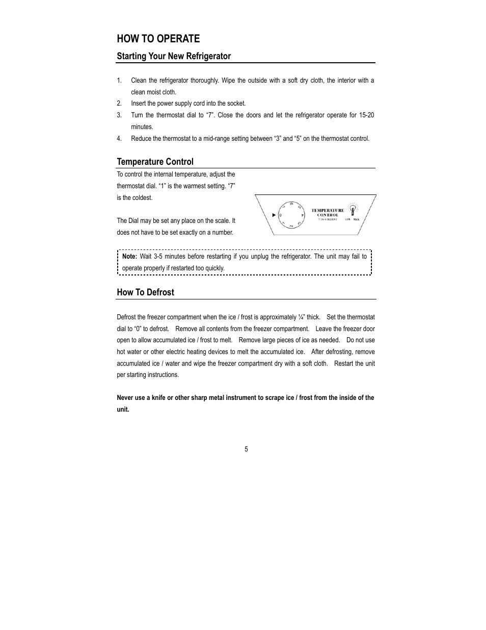 How to operate | Magic Chef MCBR415S User Manual | Page 6 / 10
