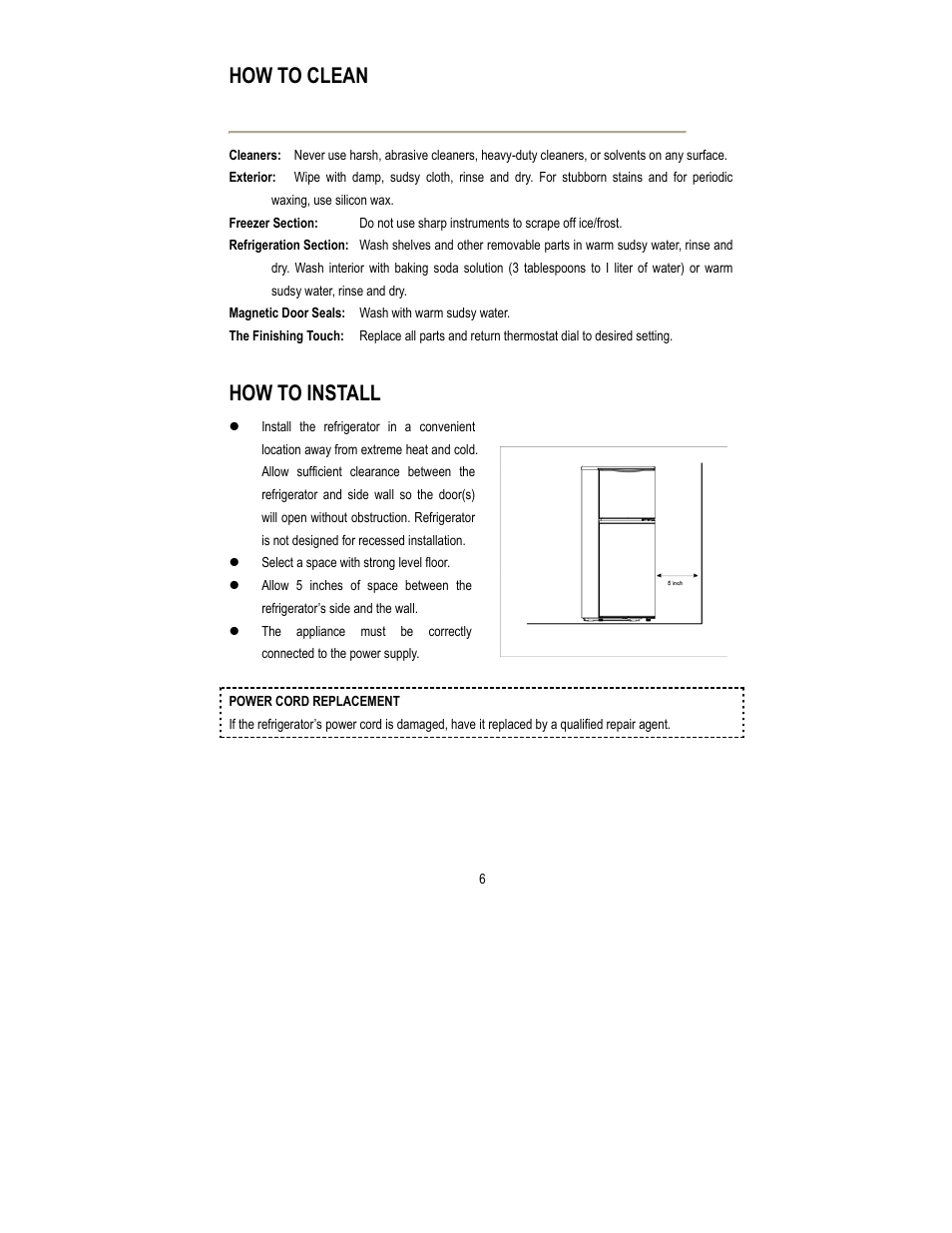 How to clean, How to install | Magic Chef MCBR415S User Manual | Page 7 / 10
