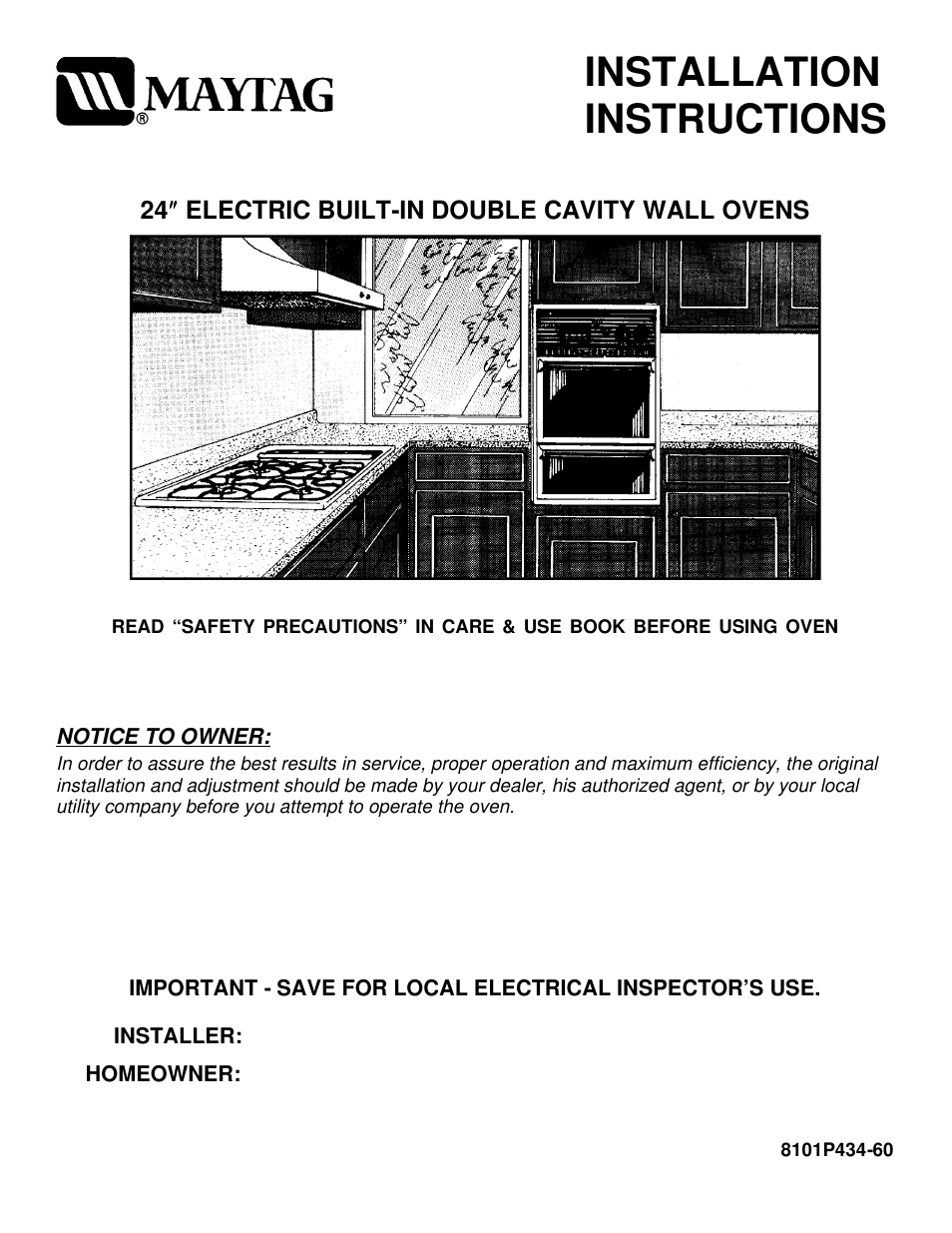 Magic Chef Electric Built-In Double Cavity Wall Oven User Manual | 9 pages