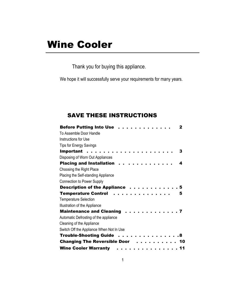 Wine cooler | Magic Chef MCWC45MCG User Manual | Page 2 / 12