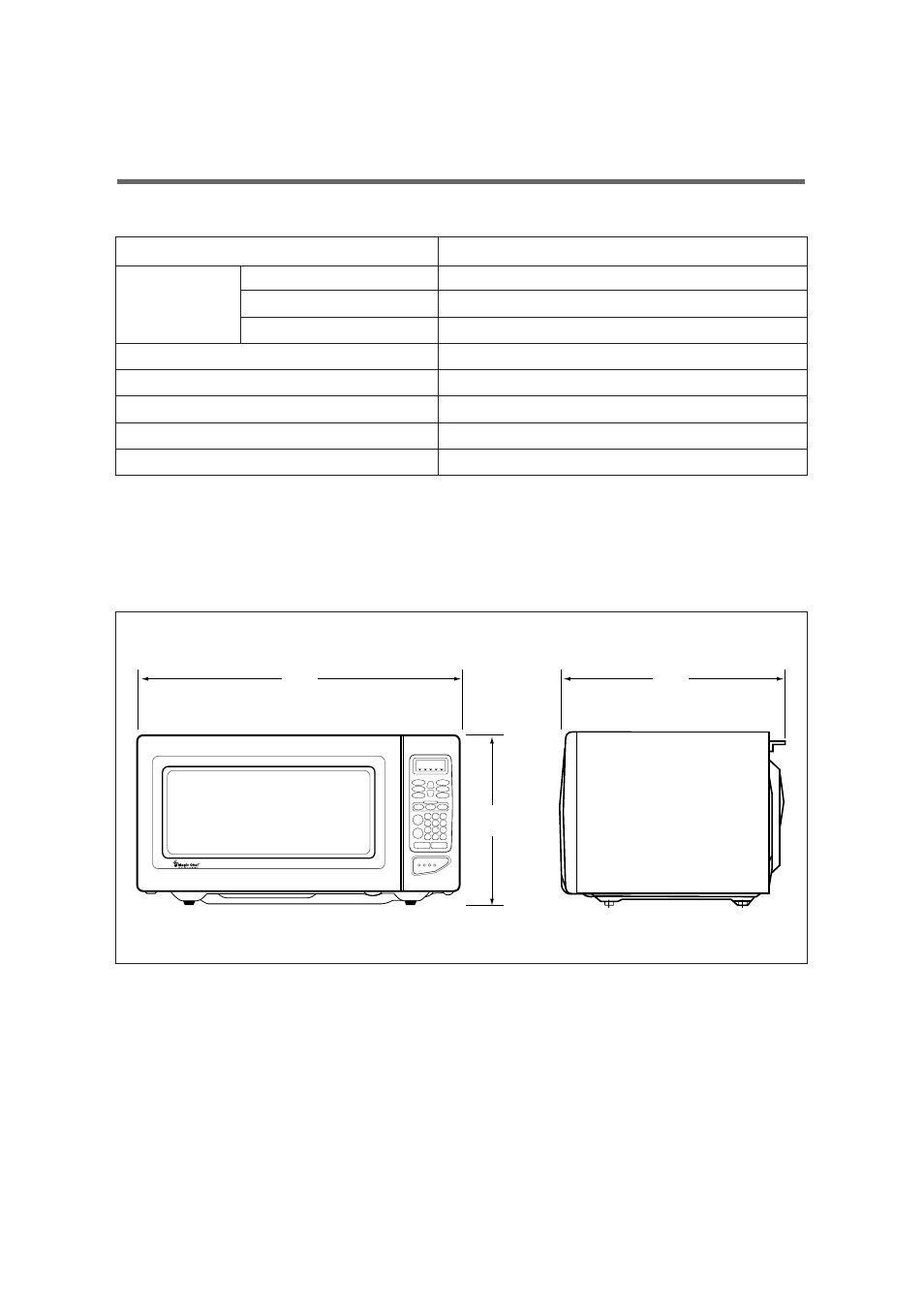 Specifications, Clock kitchen timer, Auto defrost | Magic Chef MCD1611B User Manual | Page 8 / 25