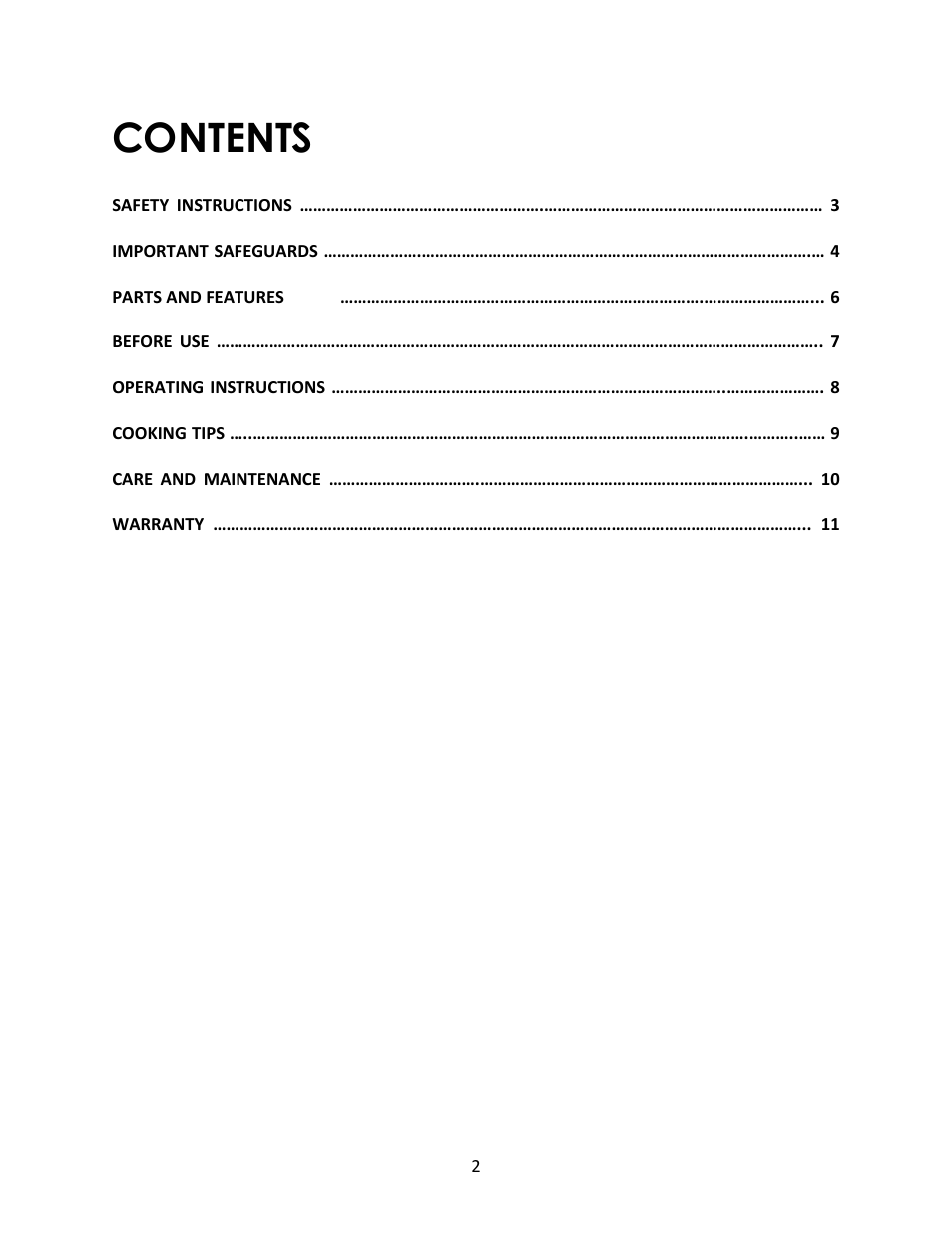Magic Chef MCSSC6PST User Manual | Page 2 / 11