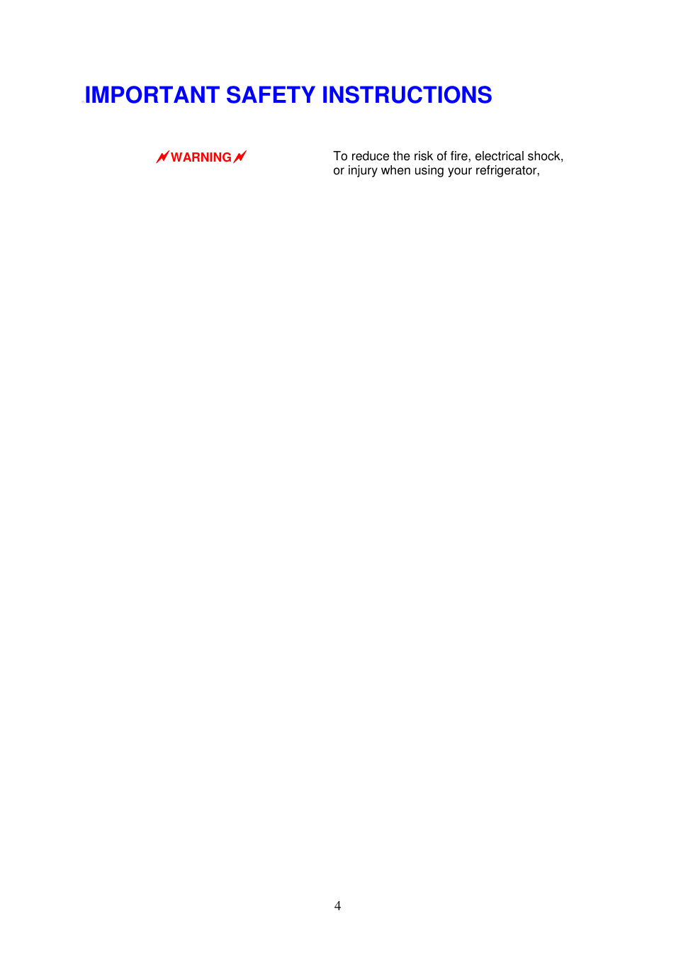 Important safety instructions | Magic Chef MCBR1010S User Manual | Page 5 / 12