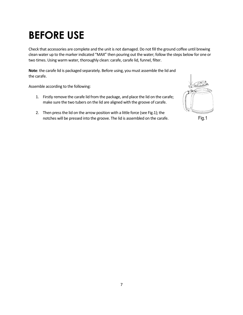 Before use | Magic Chef MCSCM12TB User Manual | Page 7 / 11