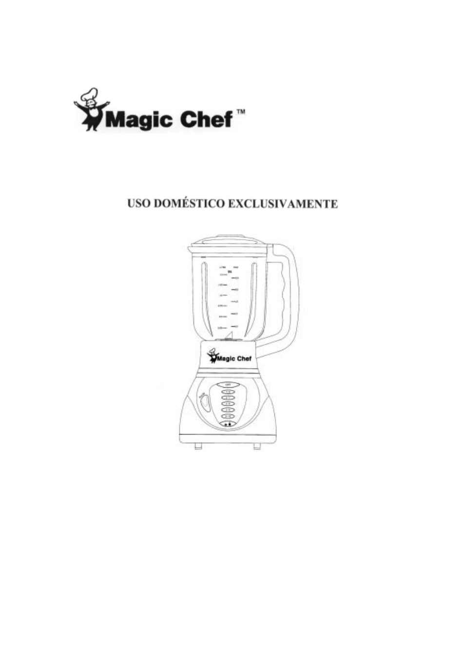 Licuadora, Mcbl5cg | Magic Chef MCBL5CG User Manual | Page 11 / 19