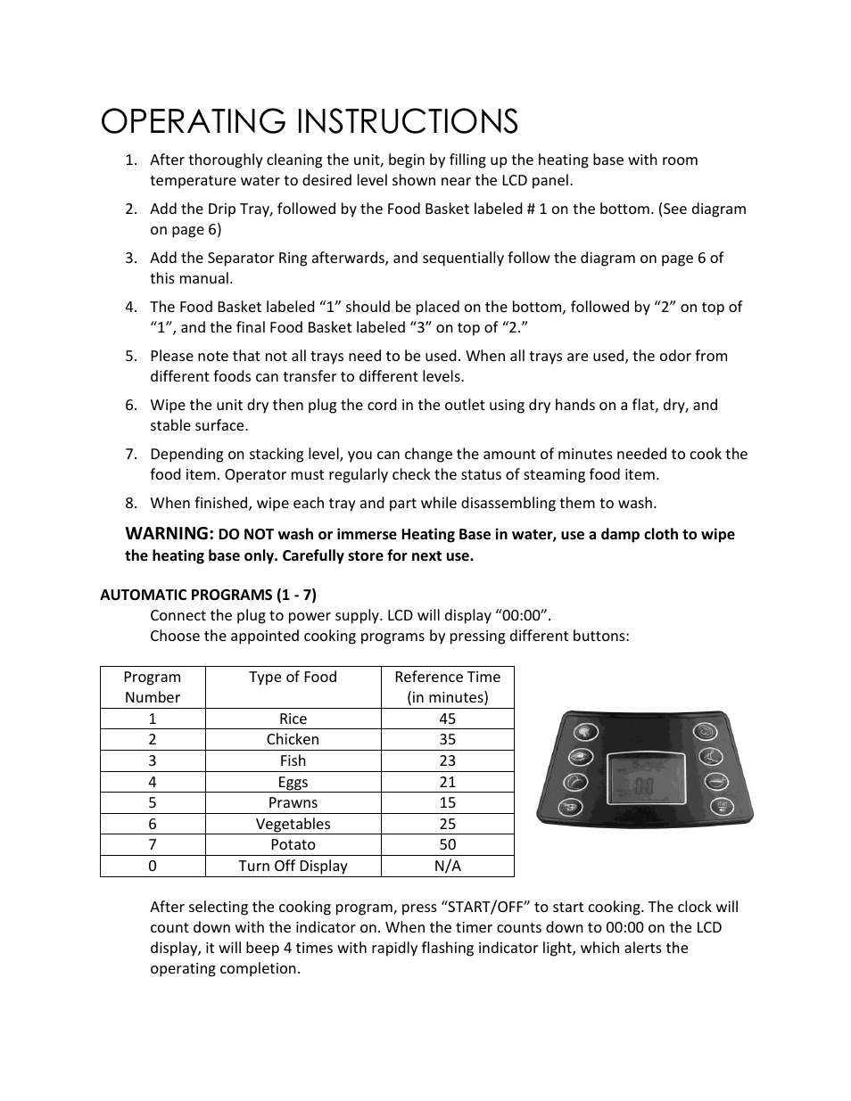 Operating instructions | Magic Chef MCSFS12ST User Manual | Page 7 / 14