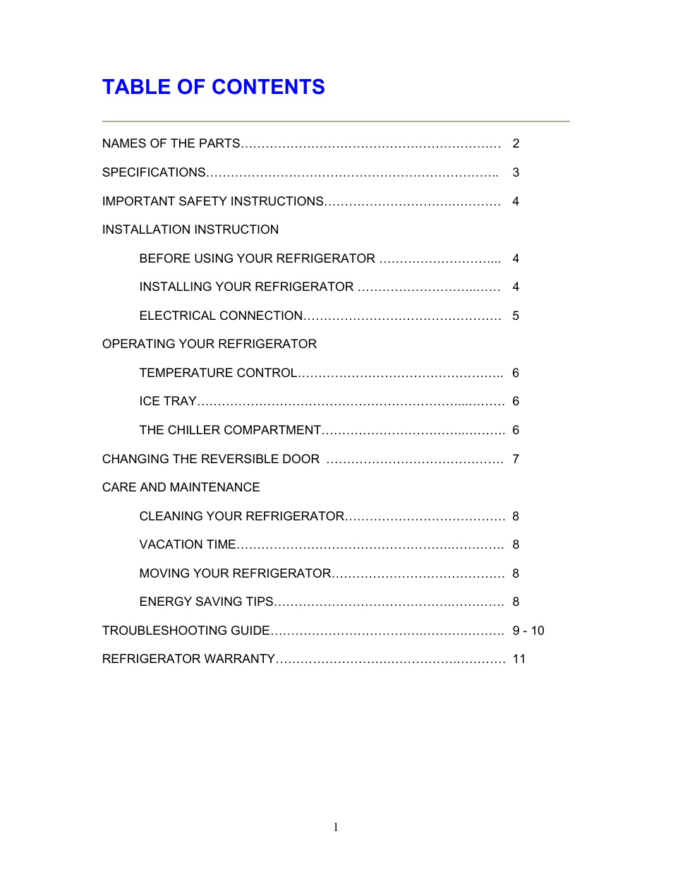 Magic Chef MCBR240W User Manual | Page 2 / 12