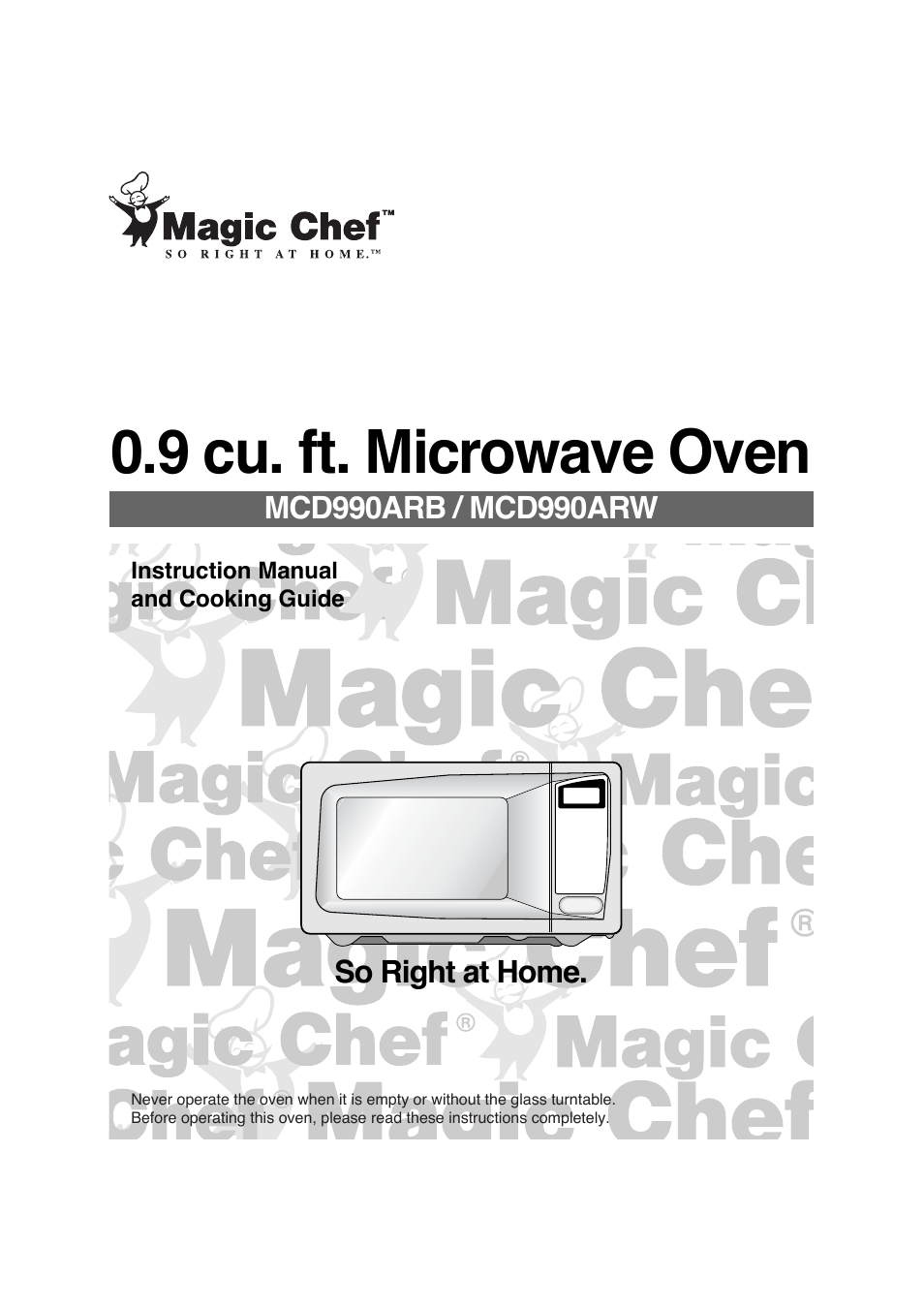 Magic Chef MCD990ARB User Manual | 33 pages