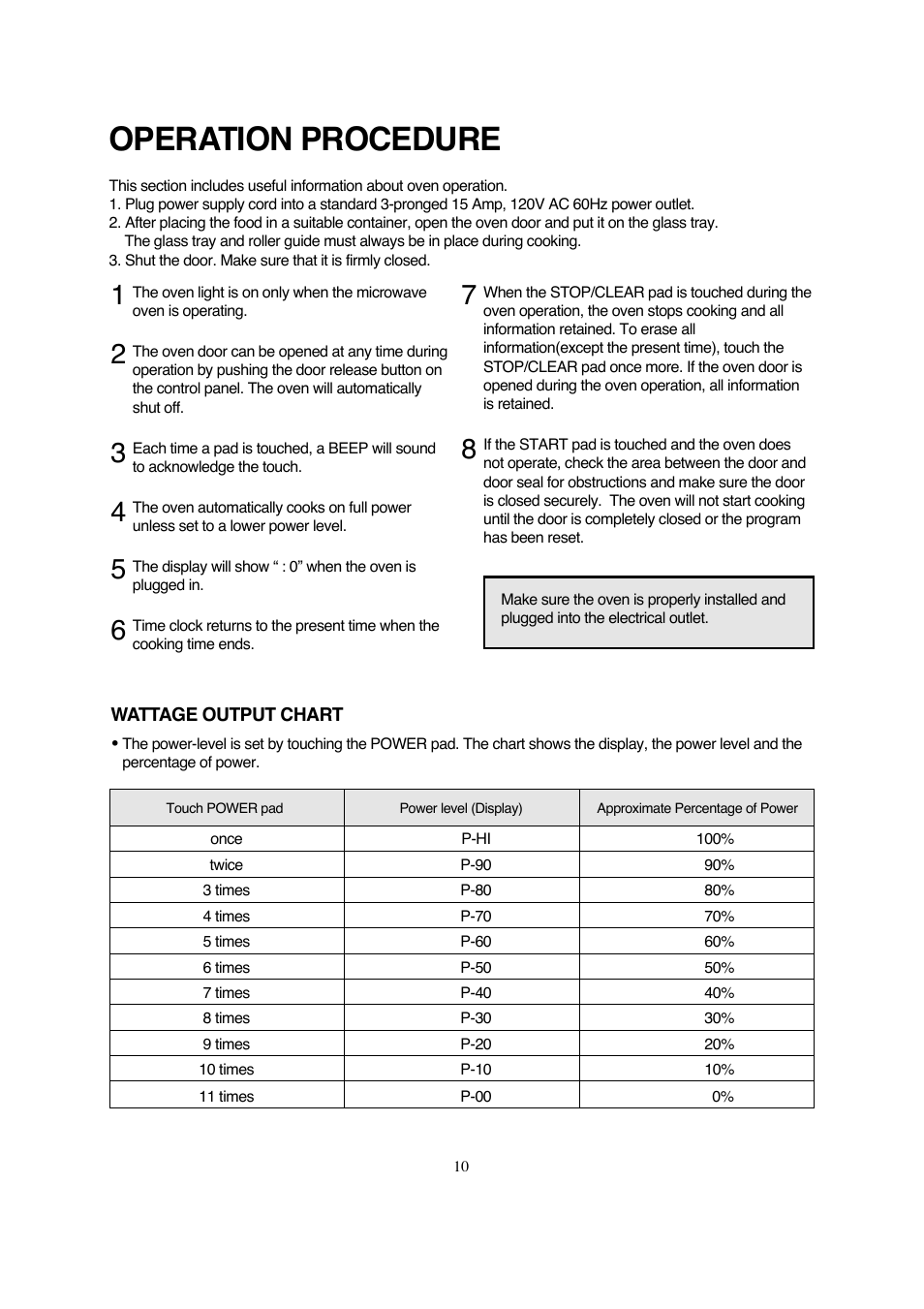 Operation procedure | Magic Chef MCD990ARB User Manual | Page 11 / 33