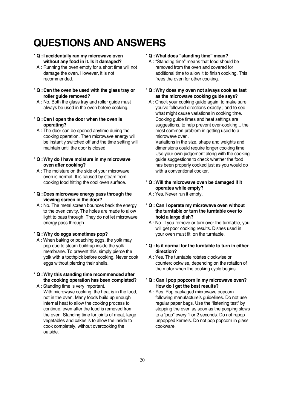 Questions and answers | Magic Chef MCD990ARB User Manual | Page 21 / 33