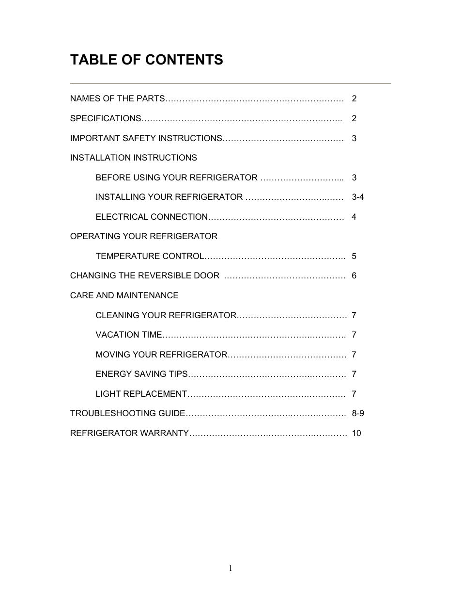 Magic Chef MCBR405B User Manual | Page 2 / 11