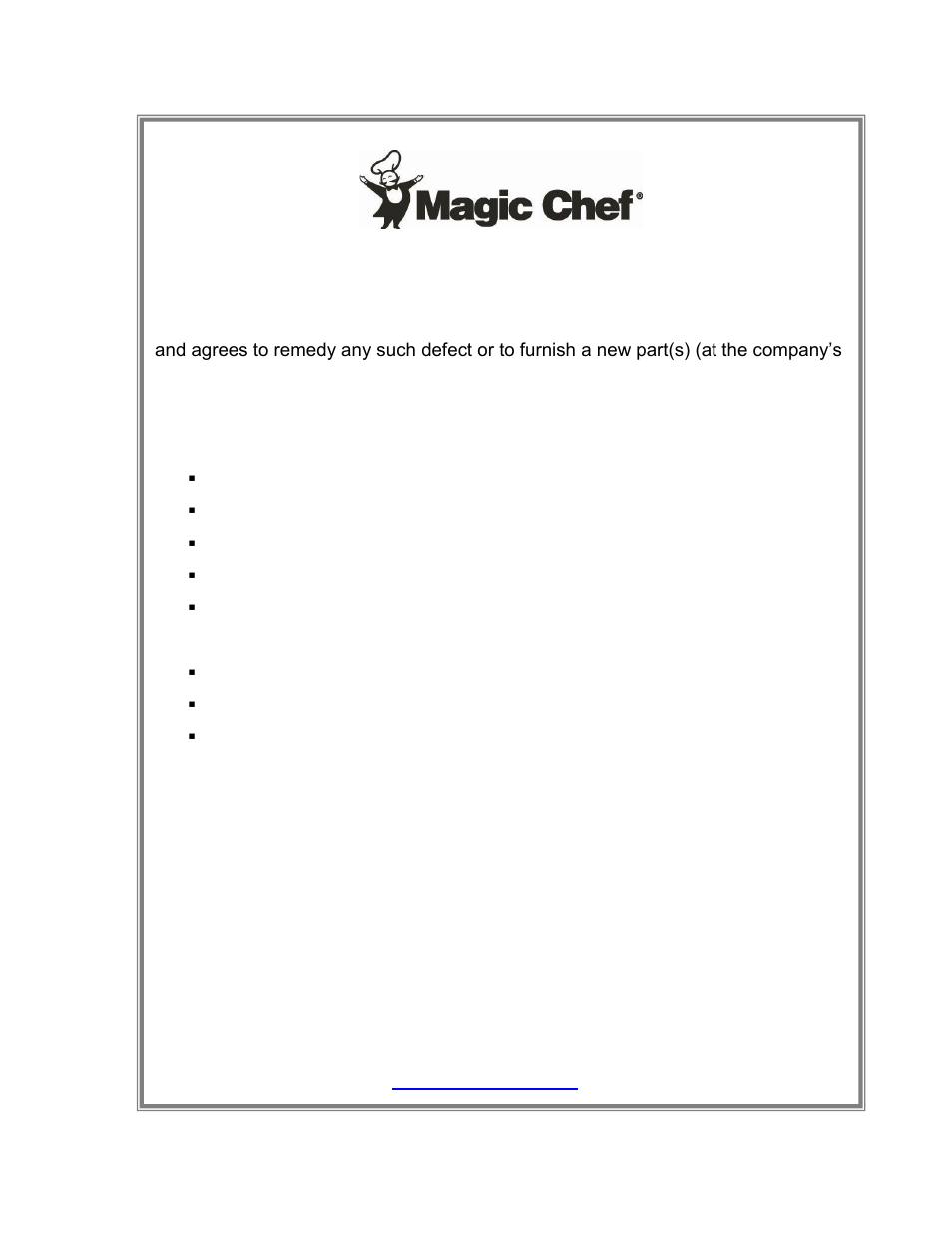 Magic Chef MCSDF6ST User Manual | Page 14 / 14