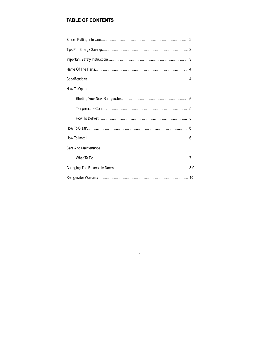 Magic Chef MCBR445B1 User Manual | Page 2 / 11