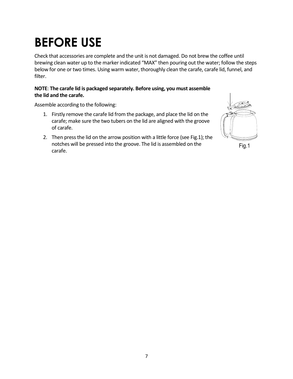 Before use | Magic Chef MCSCM10PGBST User Manual | Page 7 / 12