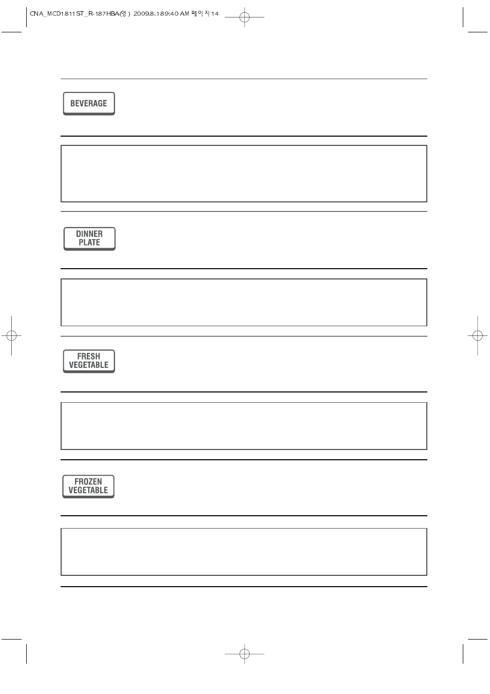 One touch cooking (continued) | Magic Chef MCD1811ST User Manual | Page 15 / 31
