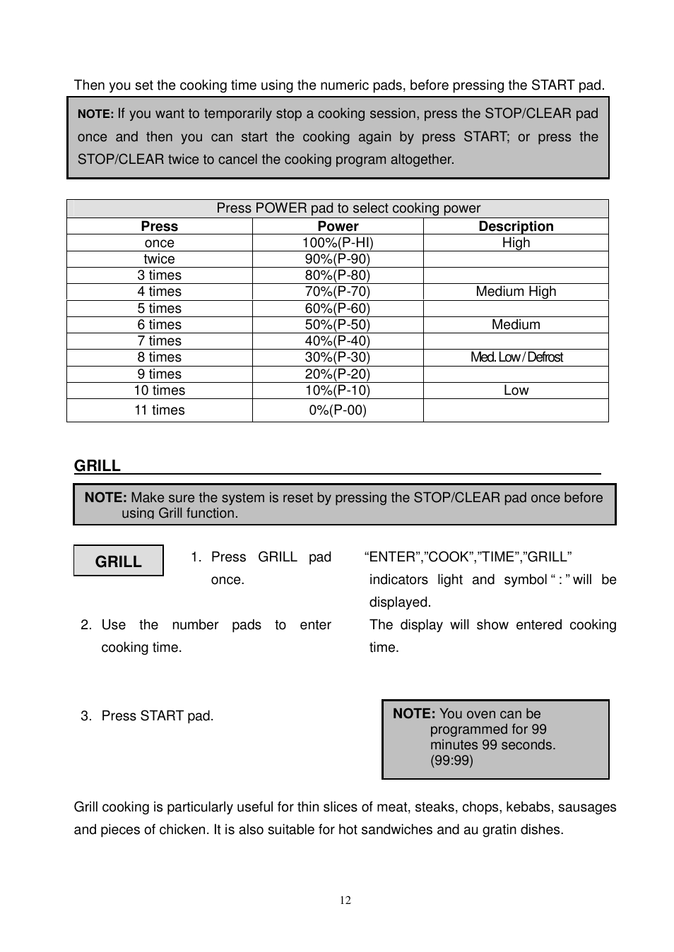 Magic Chef MCC1010STG User Manual | Page 13 / 21