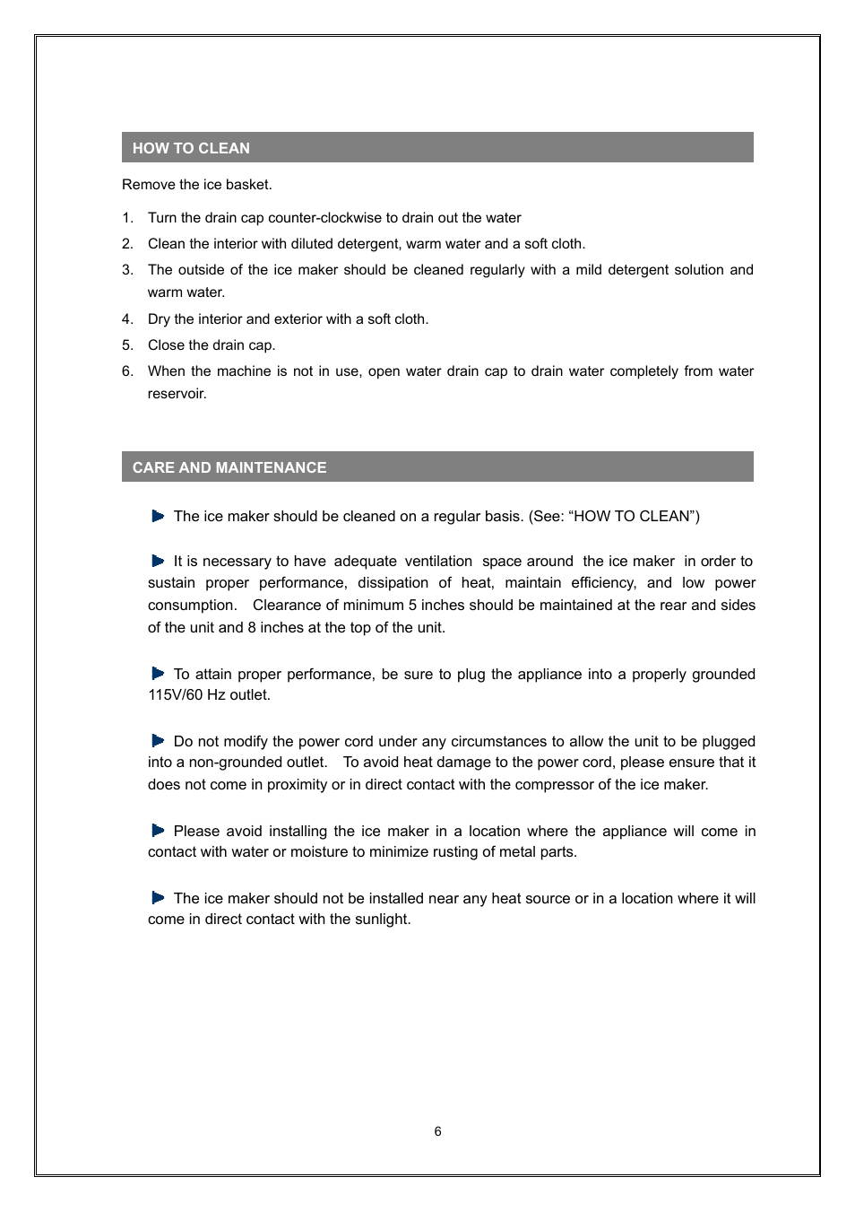 Magic Chef COUNTER TOP ICE MAKER MCIM30SST User Manual | Page 7 / 10