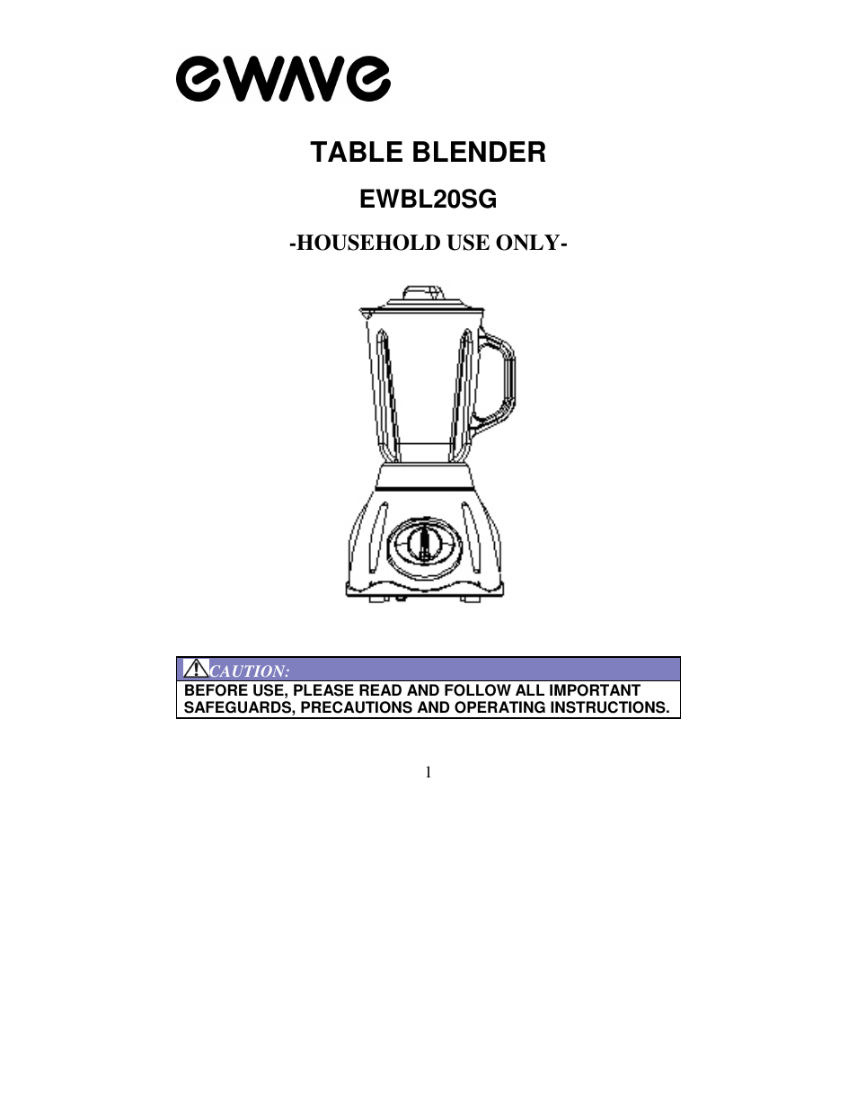 Magic Chef EWBL20SG User Manual | 9 pages