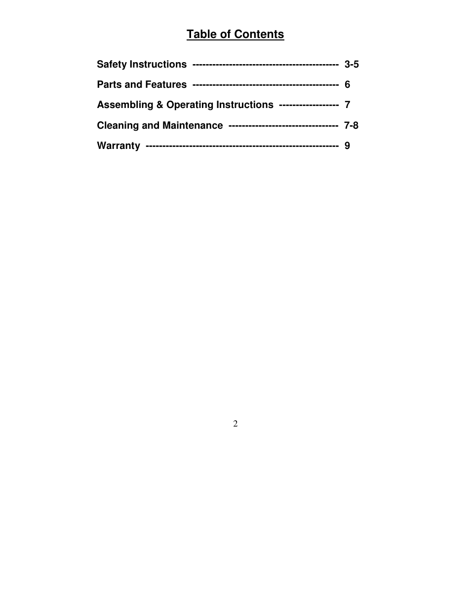 Magic Chef EWBL20SG User Manual | Page 2 / 9