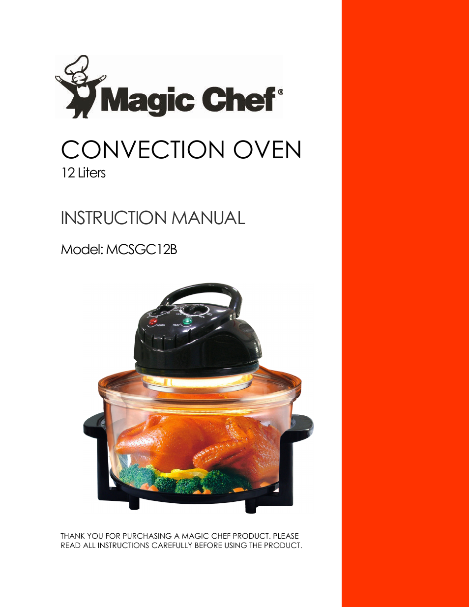 Magic Chef MCSGC12B User Manual | 14 pages