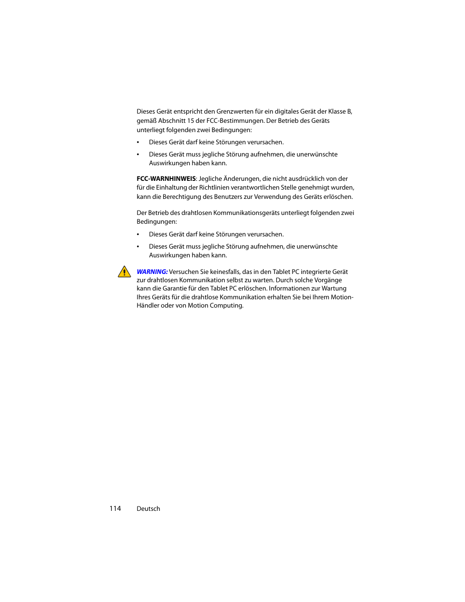 Motion Computing J3400 MDC001 User Manual | Page 114 / 183