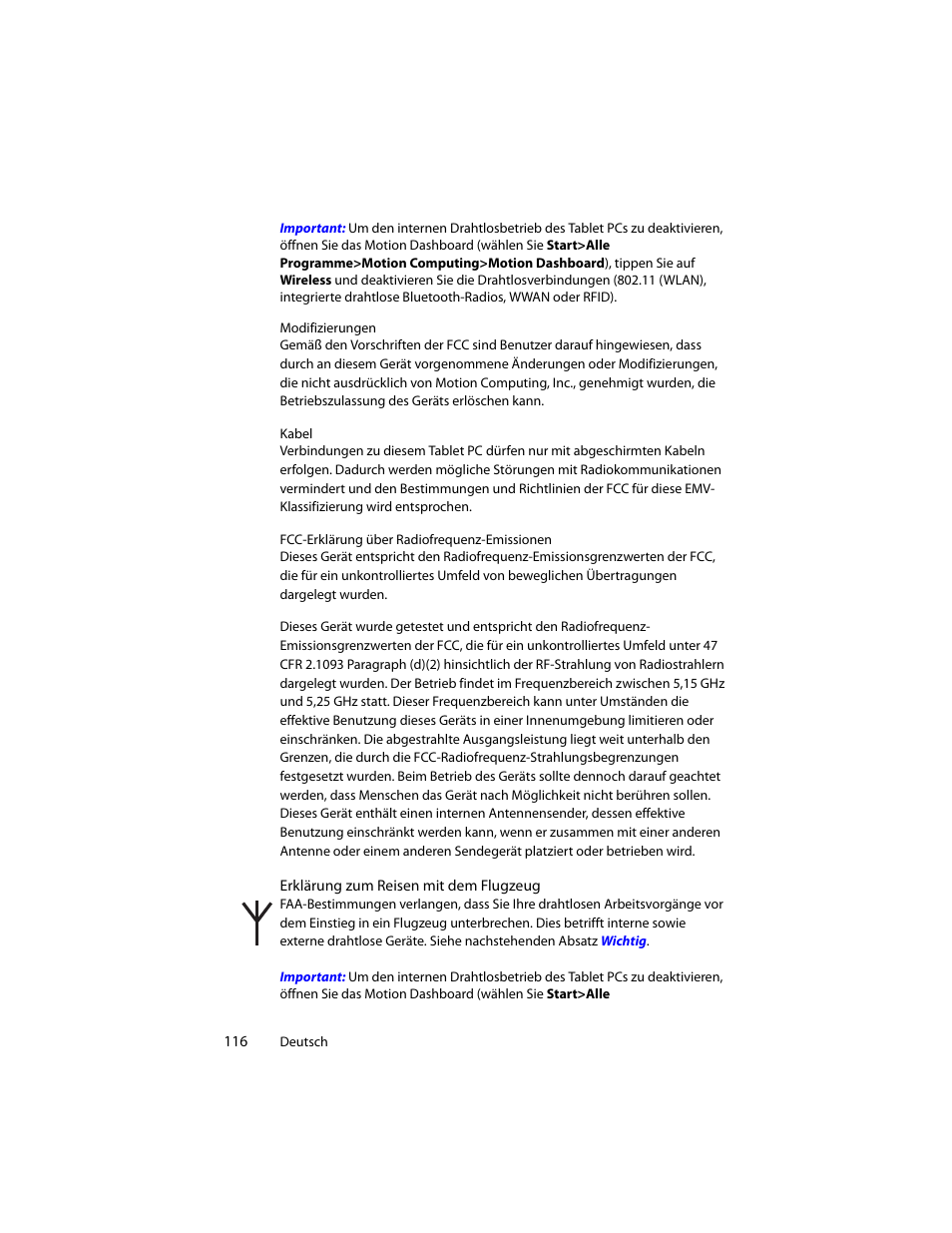 Motion Computing J3400 MDC001 User Manual | Page 116 / 183
