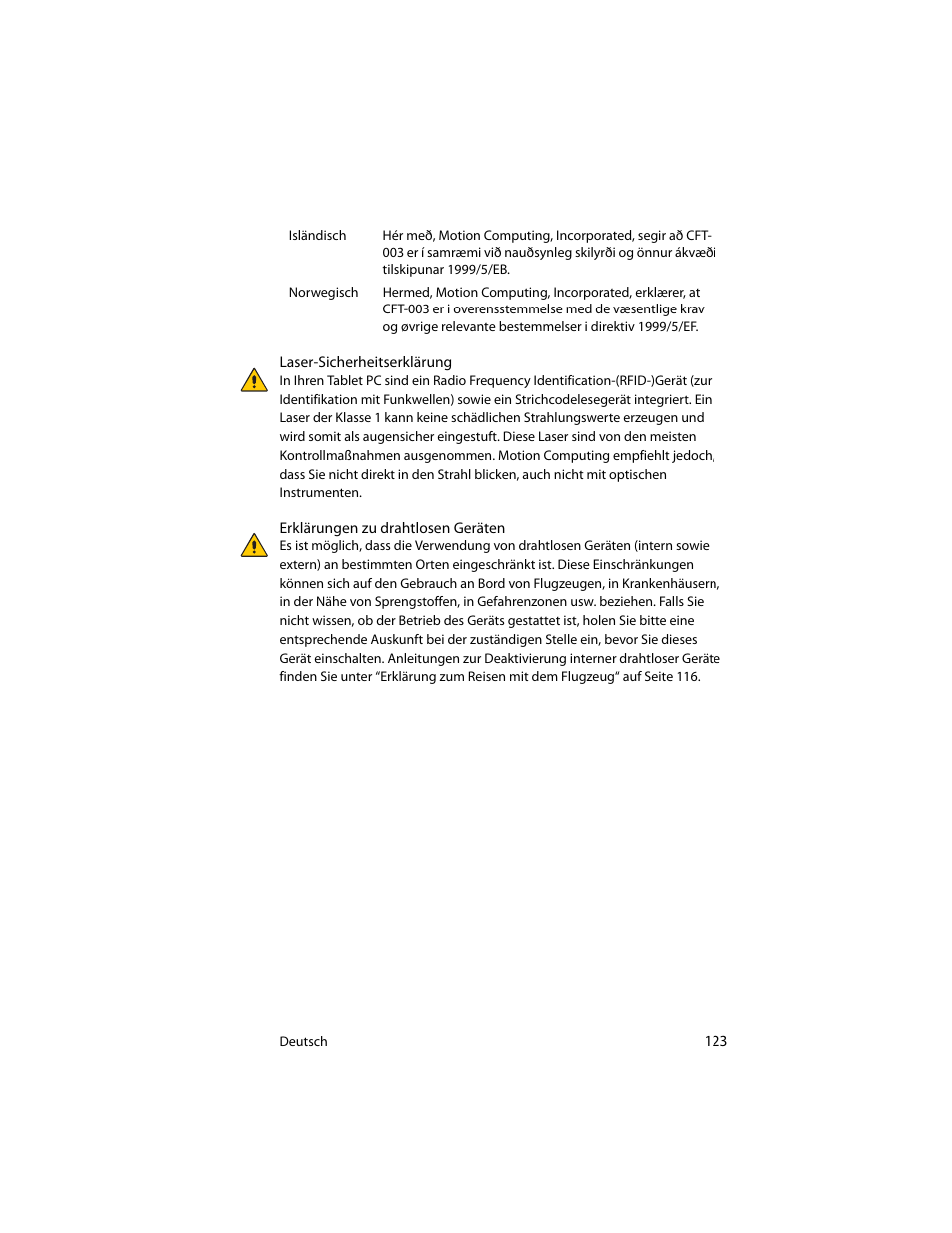 Motion Computing J3400 MDC001 User Manual | Page 123 / 183