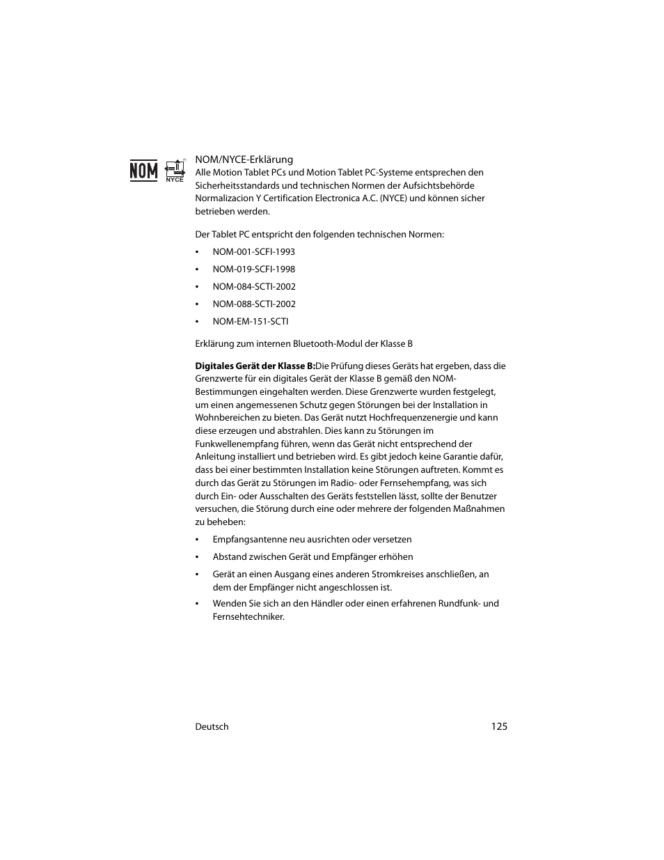 Motion Computing J3400 MDC001 User Manual | Page 125 / 183