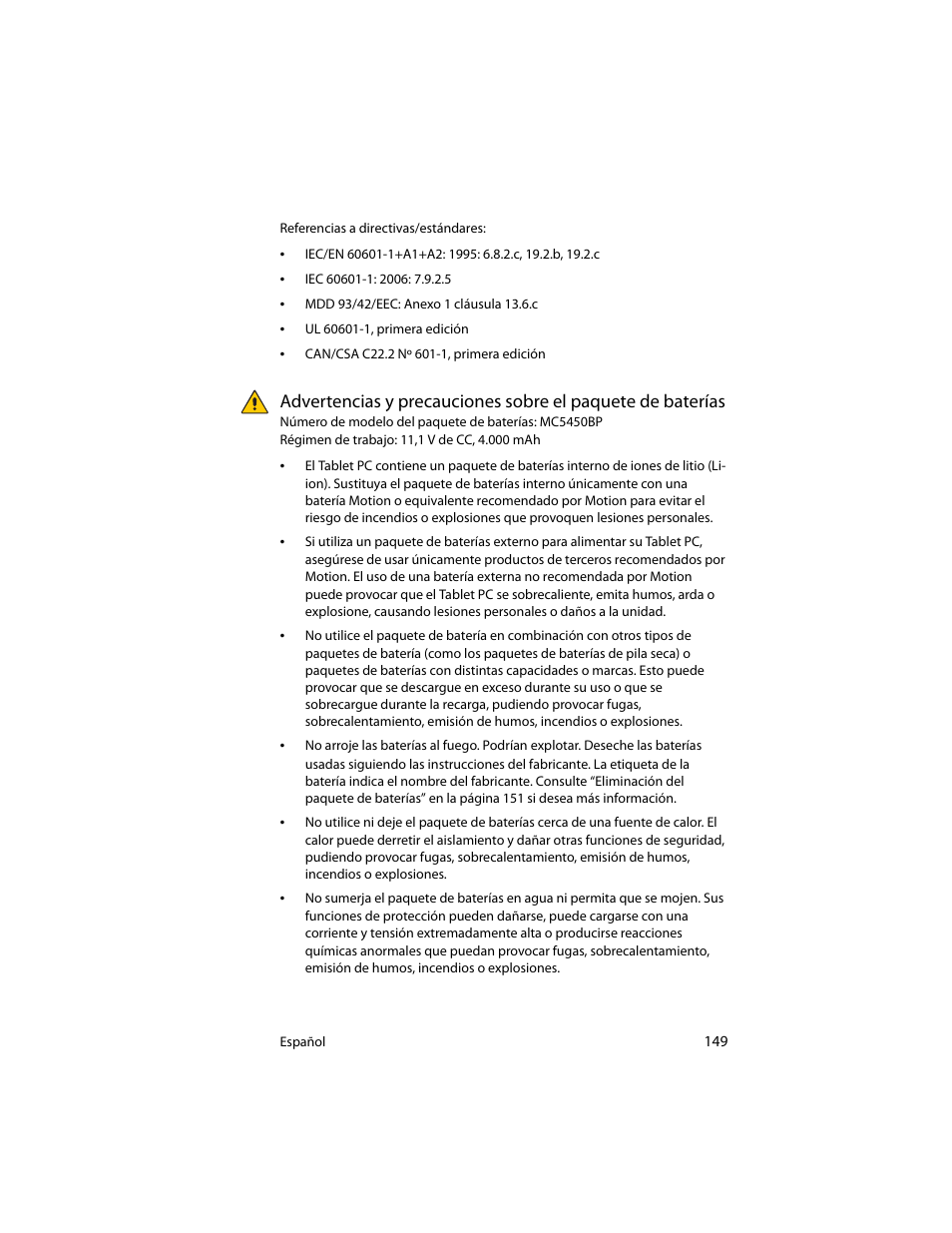 Motion Computing J3400 MDC001 User Manual | Page 149 / 183