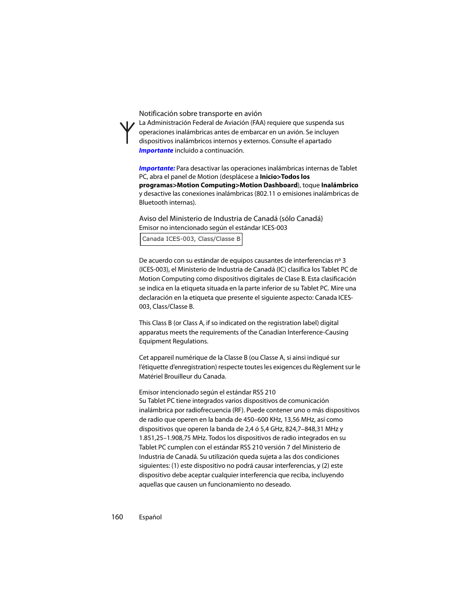 Motion Computing J3400 MDC001 User Manual | Page 160 / 183