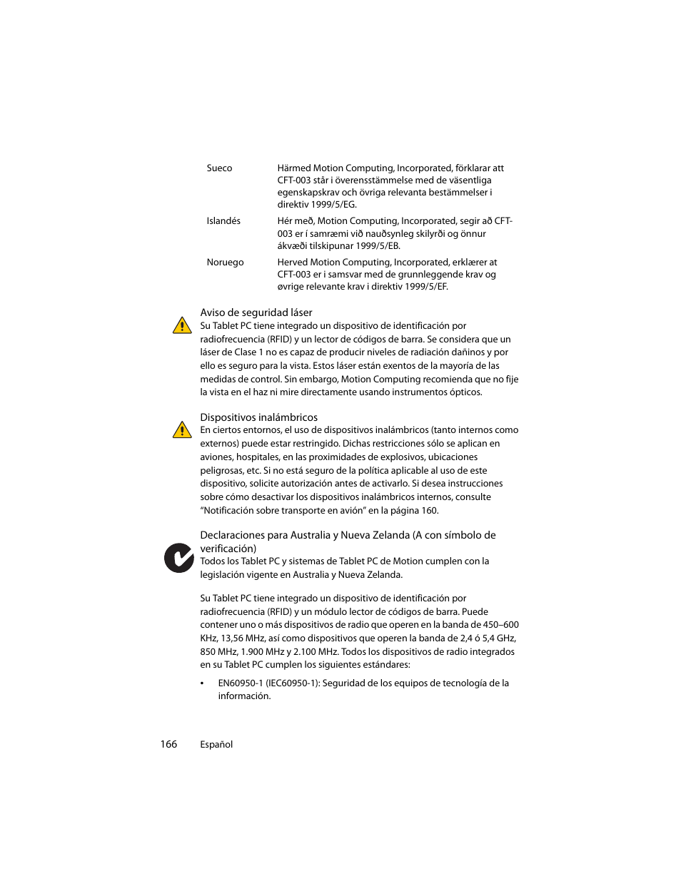 Motion Computing J3400 MDC001 User Manual | Page 166 / 183