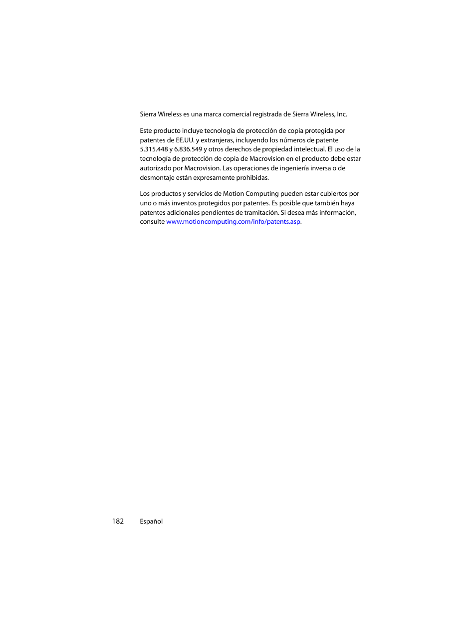 Motion Computing J3400 MDC001 User Manual | Page 182 / 183