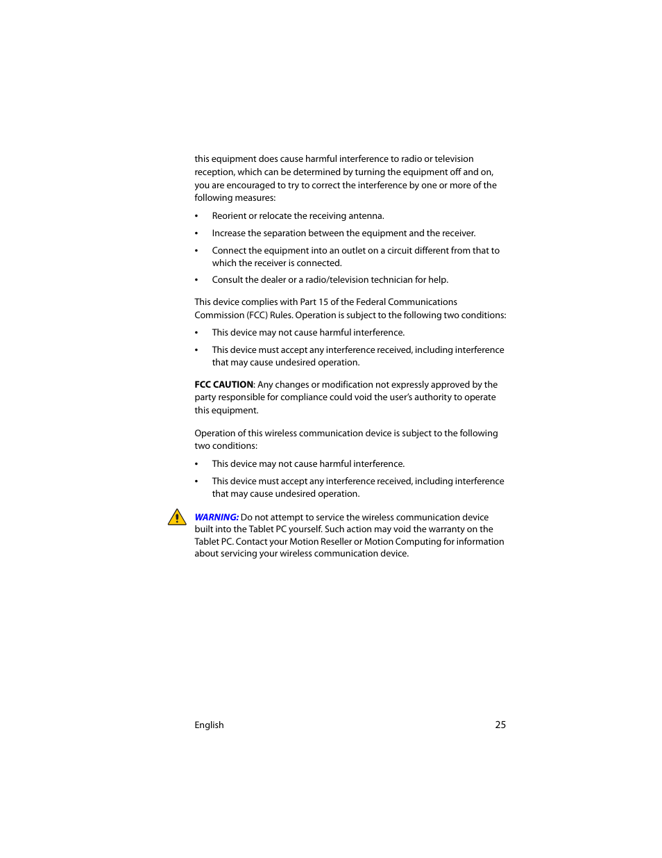 Motion Computing J3400 MDC001 User Manual | Page 25 / 183